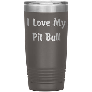 Love My Pit Bull v4 - 20oz Insulated Tumbler