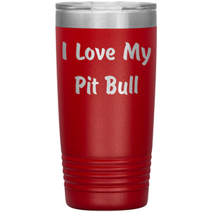 Love My Pit Bull v4 - 20oz Insulated Tumbler