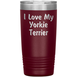 Love My Yorkie Terrier v4 - 20oz Insulated Tumbler