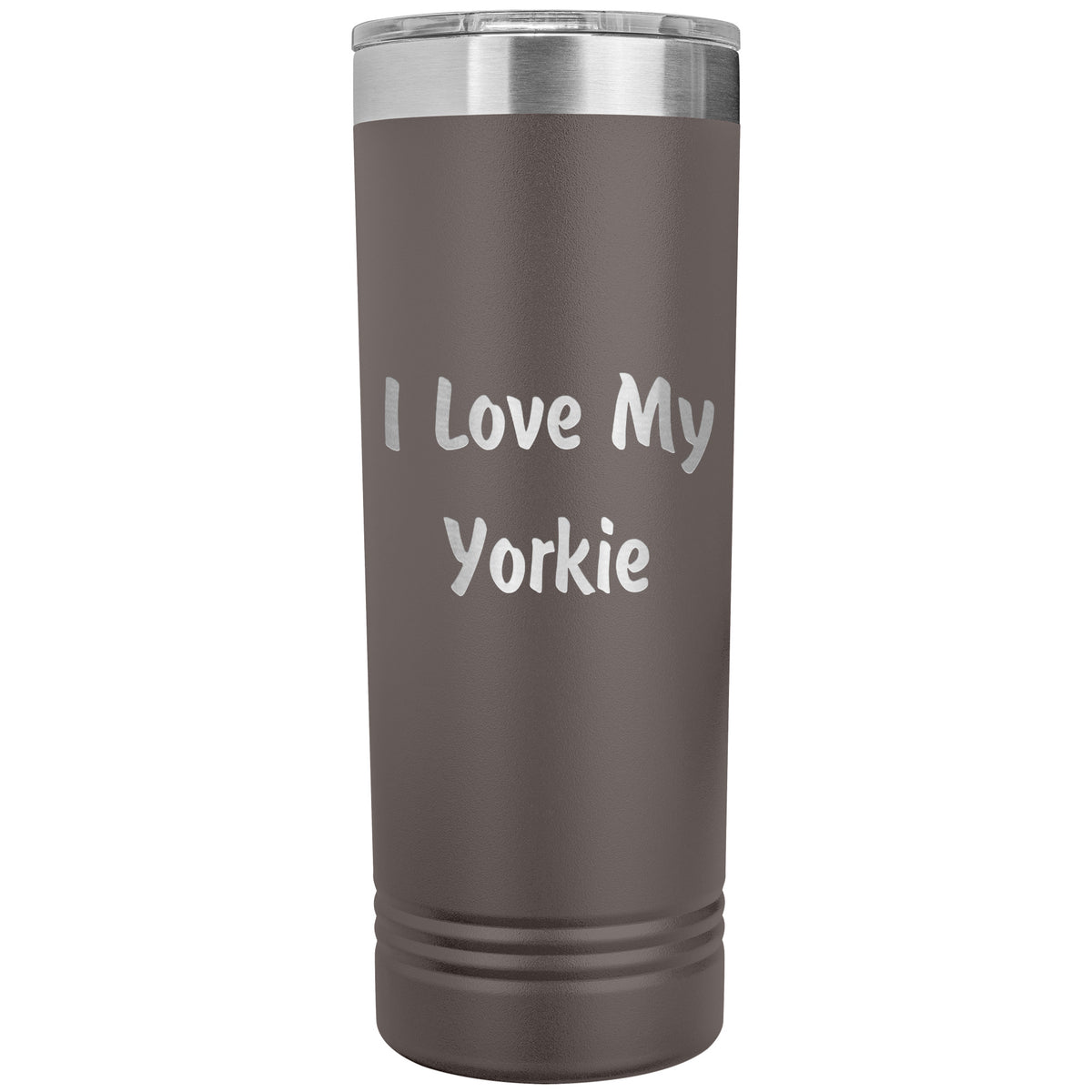 Love My Yorkie v4 - 22oz Insulated Skinny Tumbler