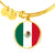 Mexican Flag - 18k Gold Finished Bangle Bracelet