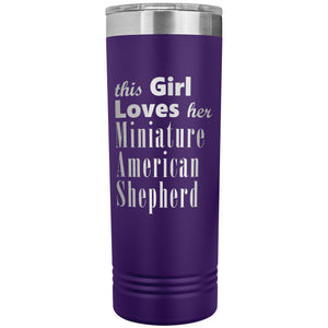 Miniature American Shepherd - 22oz Insulated Skinny Tumbler