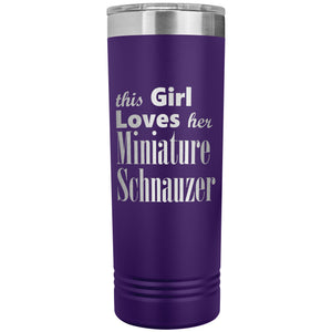 Miniature Schnauzer - 22oz Insulated Skinny Tumbler