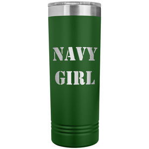 Navy Girl - 22oz Insulated Skinny Tumbler