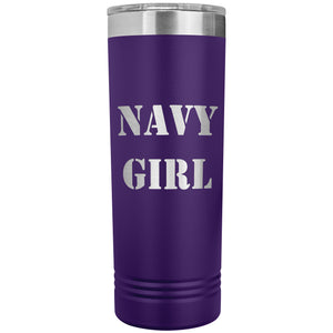 Navy Girl - 22oz Insulated Skinny Tumbler