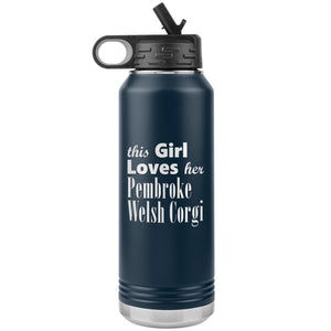 Pembroke Welsh Corgi - 32oz Insulated Water Bottle