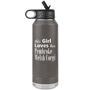 Pembroke Welsh Corgi - 32oz Insulated Water Bottle