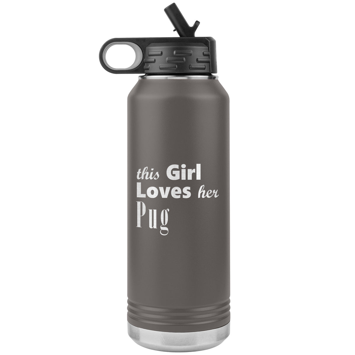 Pug - 32oz Insulated Water Bottle