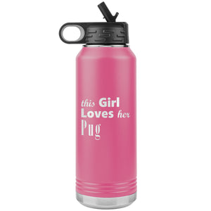 Pug - 32oz Insulated Water Bottle