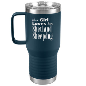 Shetland Sheepdog - 20oz Insulated Travel Tumbler