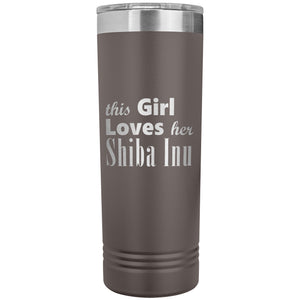 Shiba Inu - 22oz Insulated Skinny Tumbler
