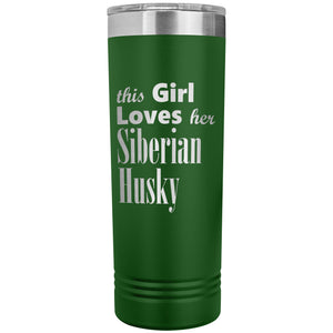 Siberian Husky - 22oz Insulated Skinny Tumbler