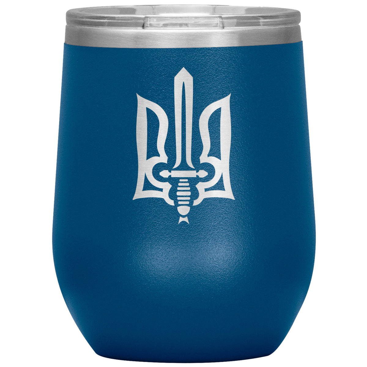 Stylized Tryzub - 12oz Insulated Wine Tumbler