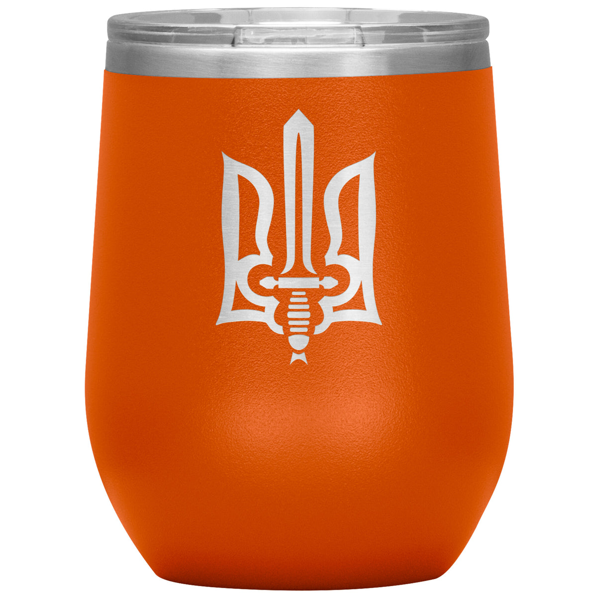 Stylized Tryzub - 12oz Insulated Wine Tumbler