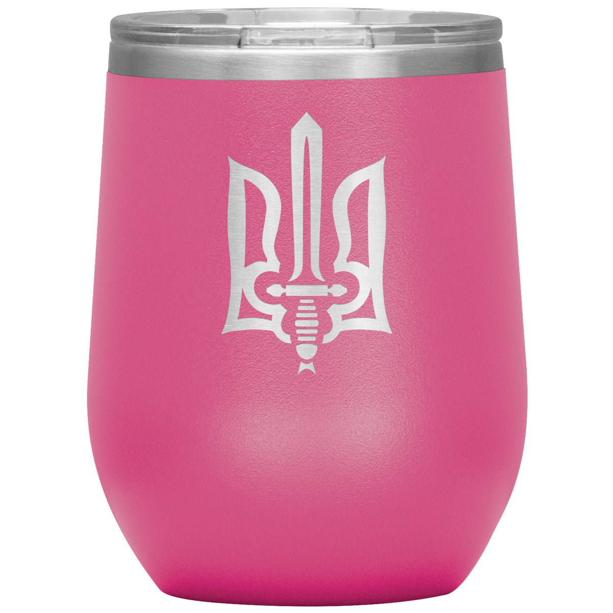 Stylized Tryzub - 12oz Insulated Wine Tumbler