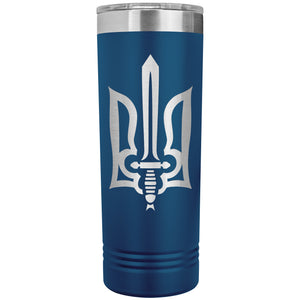 Stylized Tryzub - 22oz Insulated Skinny Tumbler