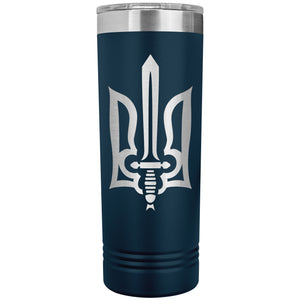 Stylized Tryzub - 22oz Insulated Skinny Tumbler