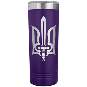Stylized Tryzub - 22oz Insulated Skinny Tumbler
