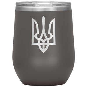 Tryzub - 12oz Insulated Wine Tumbler