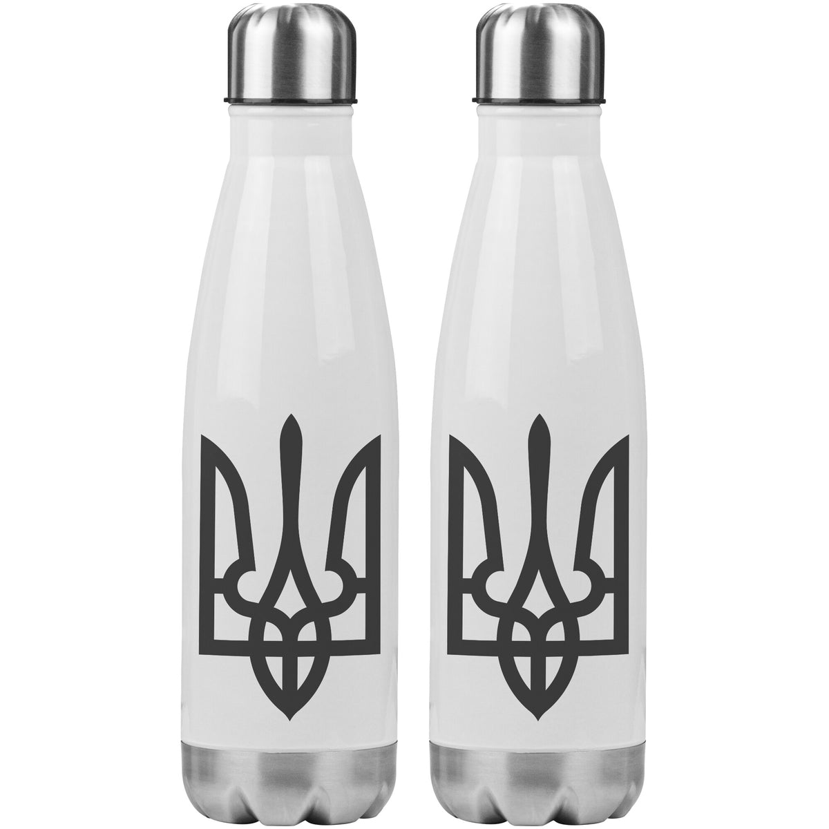 Tryzub (Black) - 20oz Insulated Water Bottle