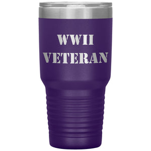 WWII Veteran - 30oz Insulated Tumbler
