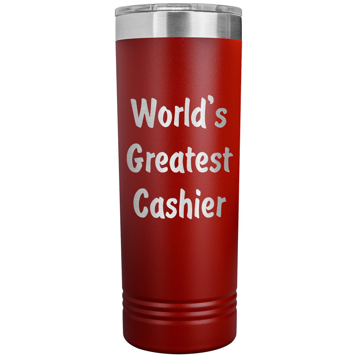 World's Greatest Cashier - 22oz Insulated Skinny Tumbler