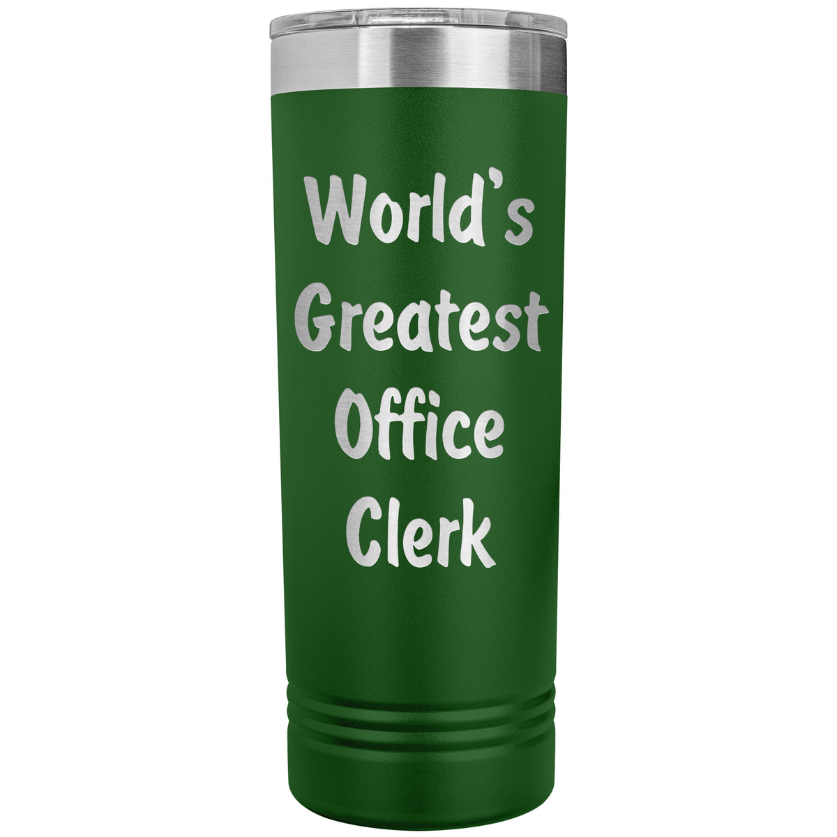 World's Greatest Office Clerk - 22oz Insulated Skinny Tumbler