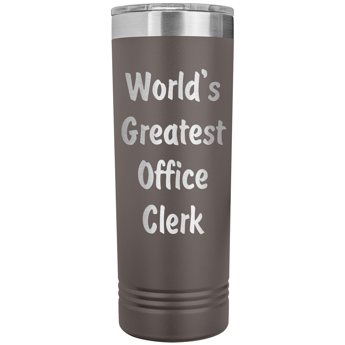 World's Greatest Office Clerk - 22oz Insulated Skinny Tumbler