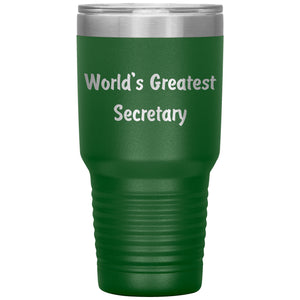 World's Greatest Secretary - 30oz Insulated Tumbler