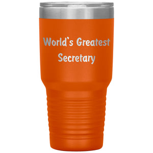 World's Greatest Secretary - 30oz Insulated Tumbler