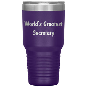World's Greatest Secretary - 30oz Insulated Tumbler