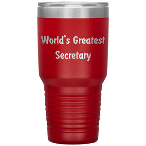 World's Greatest Secretary - 30oz Insulated Tumbler