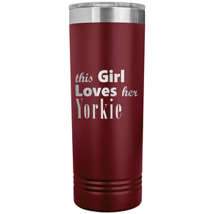 Yorkie - 22oz Insulated Skinny Tumbler