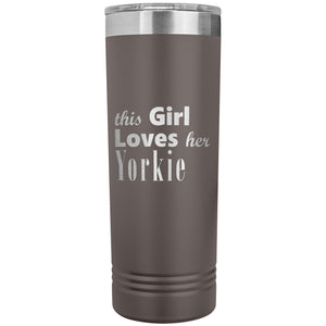Yorkie - 22oz Insulated Skinny Tumbler