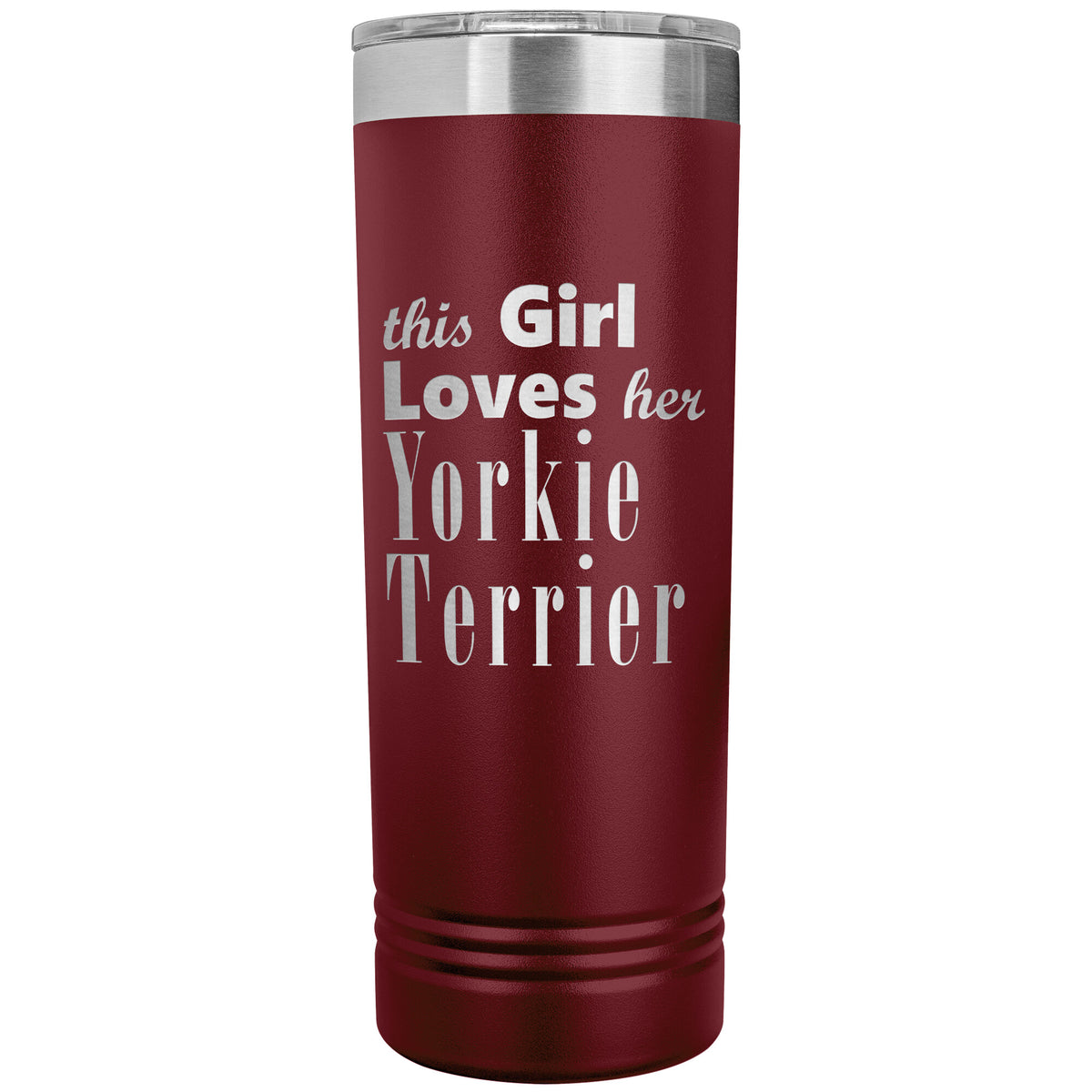 Yorkie Terrier - 22oz Insulated Skinny Tumbler