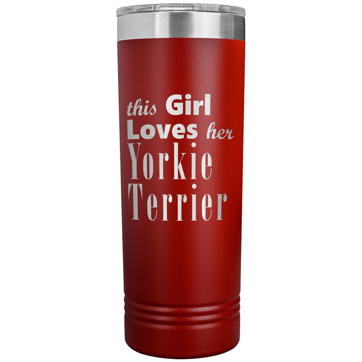 Yorkie Terrier - 22oz Insulated Skinny Tumbler
