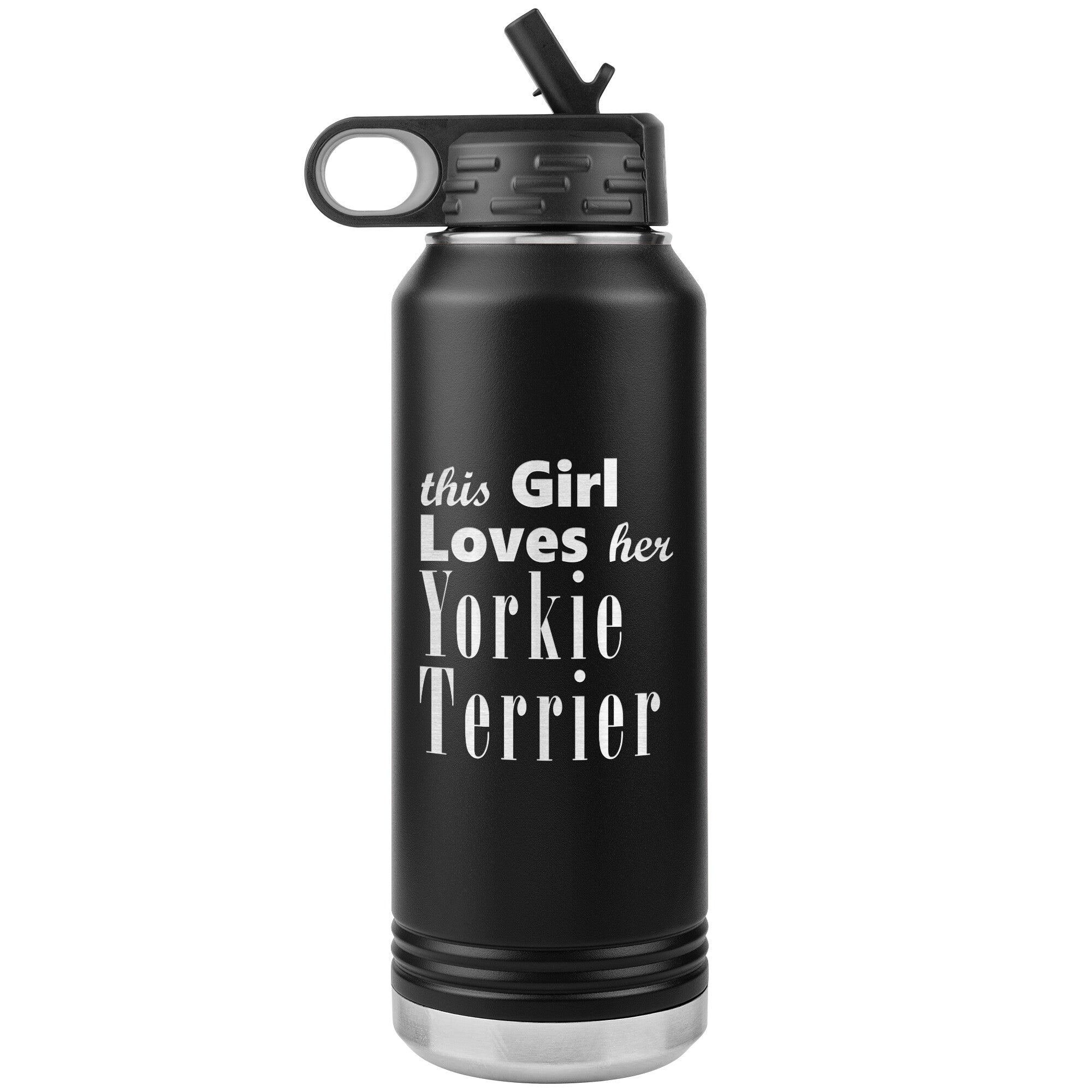 Yorkie Terrier - 32oz Insulated Water Bottle