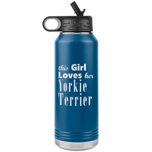 Yorkie Terrier - 32oz Insulated Water Bottle