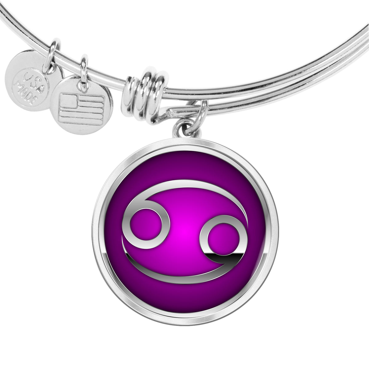 Zodiac Sign Cancer v2 - Bangle Bracelet