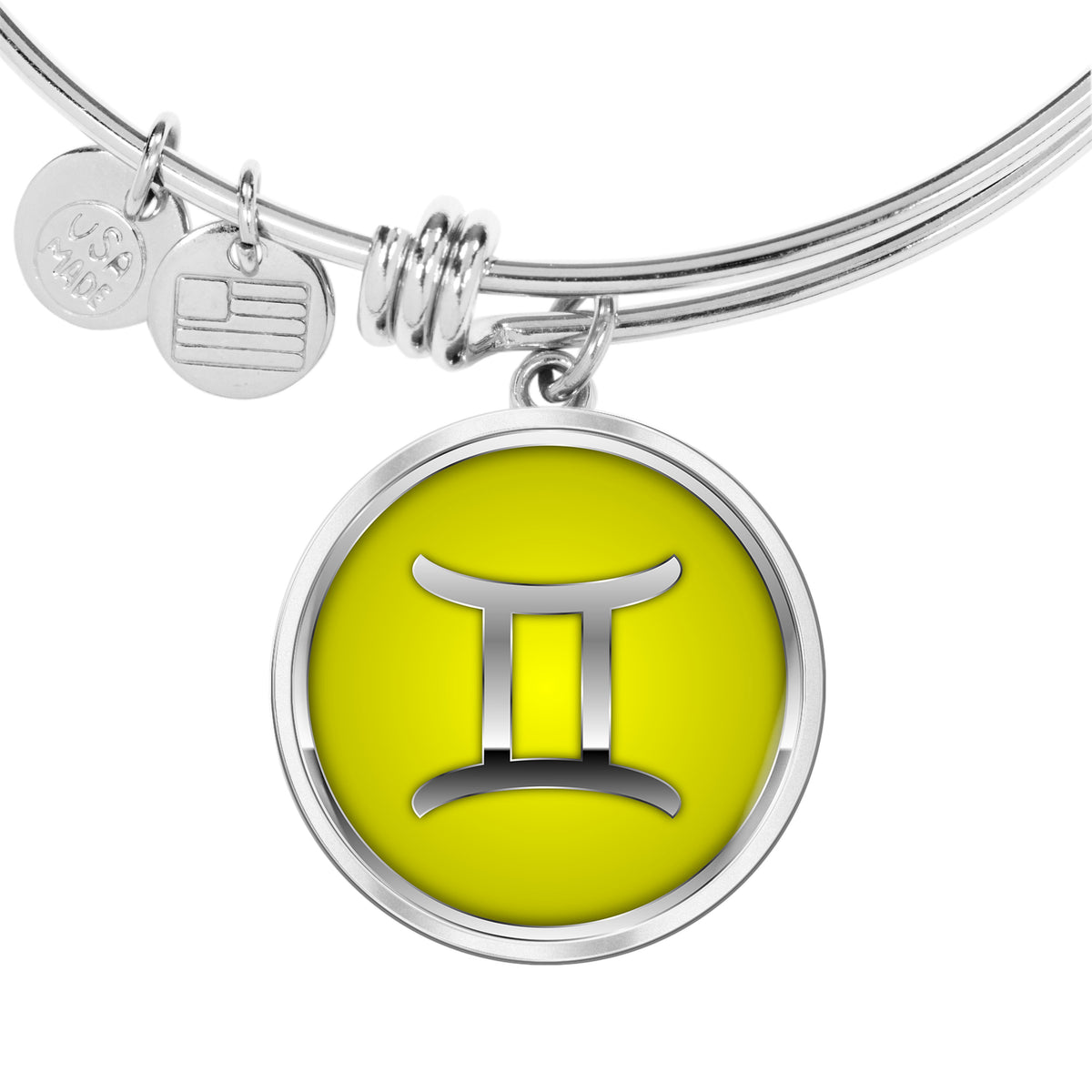 Zodiac Sign Gemini v2 - Bangle Bracelet