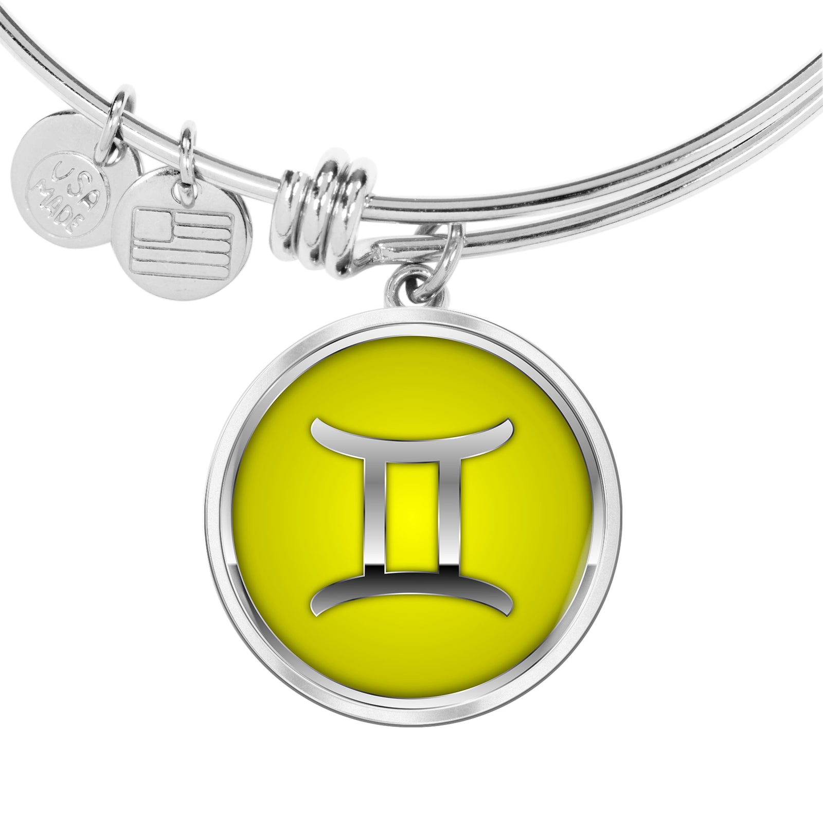 Zodiac Sign Gemini v2 - Bangle Bracelet