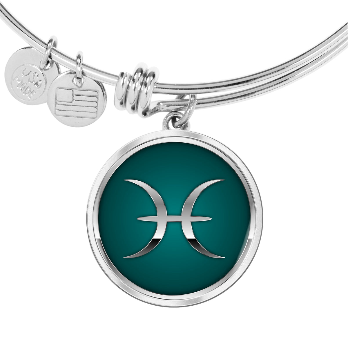 Zodiac Sign Pisces v2 - Bangle Bracelet