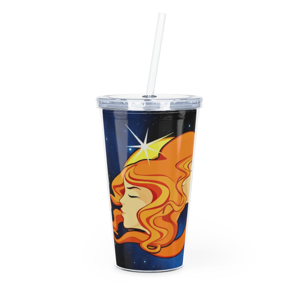 Zodiac Sign Gemini - 20oz Plastic Tumbler with Straw