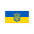 Tryzub And Flag Of Ukraine - 7.5" x 3.75" Bumper Sticker
