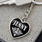 Jenny v02 - Heart Pendant Luxury Keychain