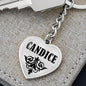 Candice v01 - Heart Pendant Luxury Keychain