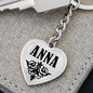 Anna v01 - Heart Pendant Luxury Keychain