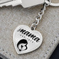 Mama, Est. 1973 - Heart Pendant Luxury Keychain