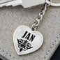 Jan v01 - Heart Pendant Luxury Keychain
