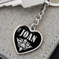 Joan v02 - Heart Pendant Luxury Keychain